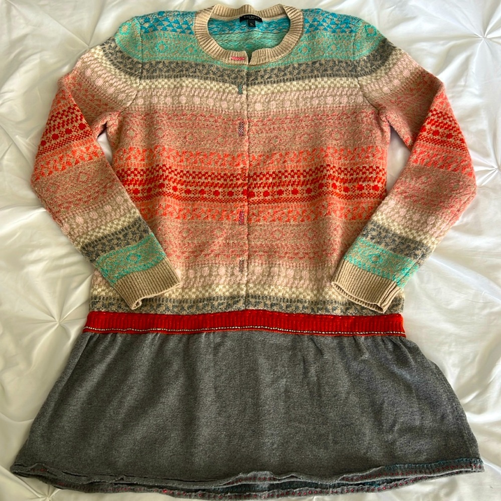 TALBOTS - Multi-coloured knitted sweater dress Women’s S